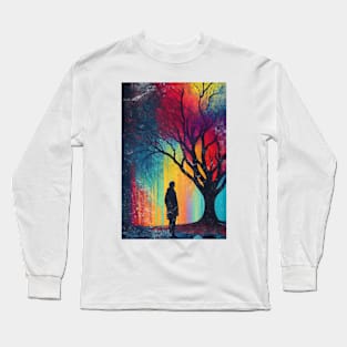 alone person painting Long Sleeve T-Shirt